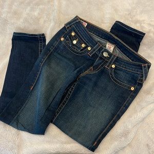 Skinny fit True Religion dark wash jeans